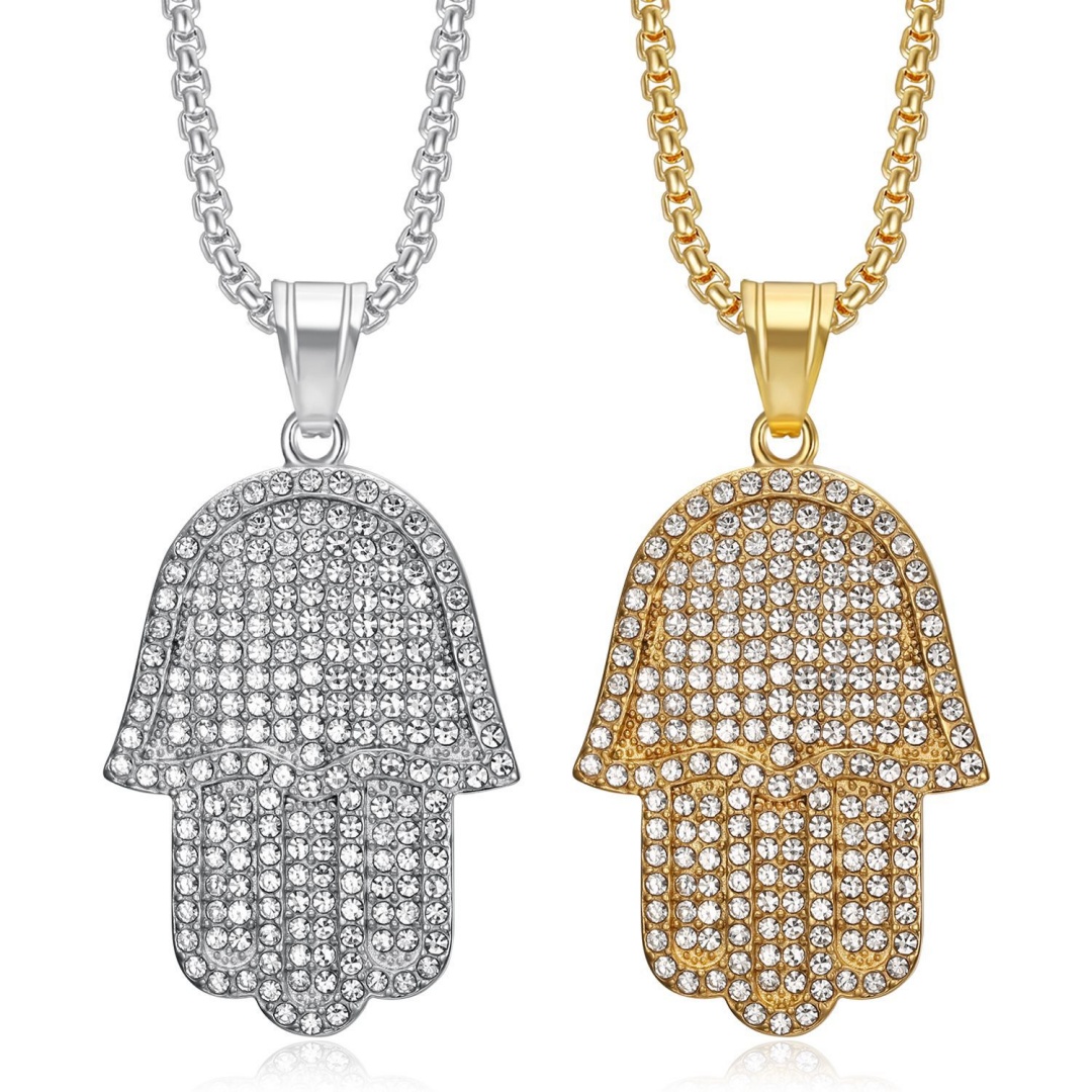Hip Hop Iced Out Hamsa Hand of - Tulsi Holy Basil のレビューと価格