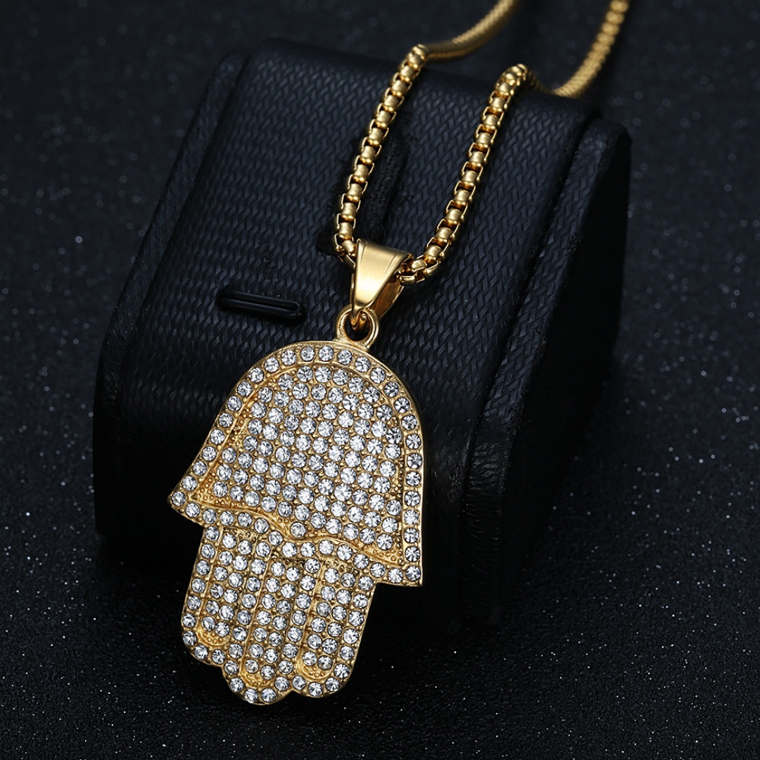 Hip Hop Iced Out Hamsa Hand of - Tulsi Holy Basil のレビューと価格