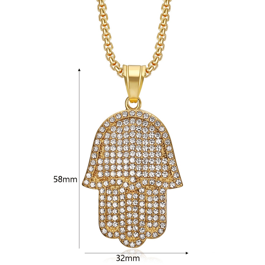 Hip Hop Iced Out Hamsa Hand of - Tulsi Holy Basil のレビューと価格