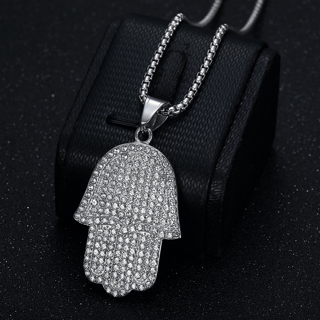 Hip Hop Iced Out Hamsa Hand of - Tulsi Holy Basil のレビューと価格