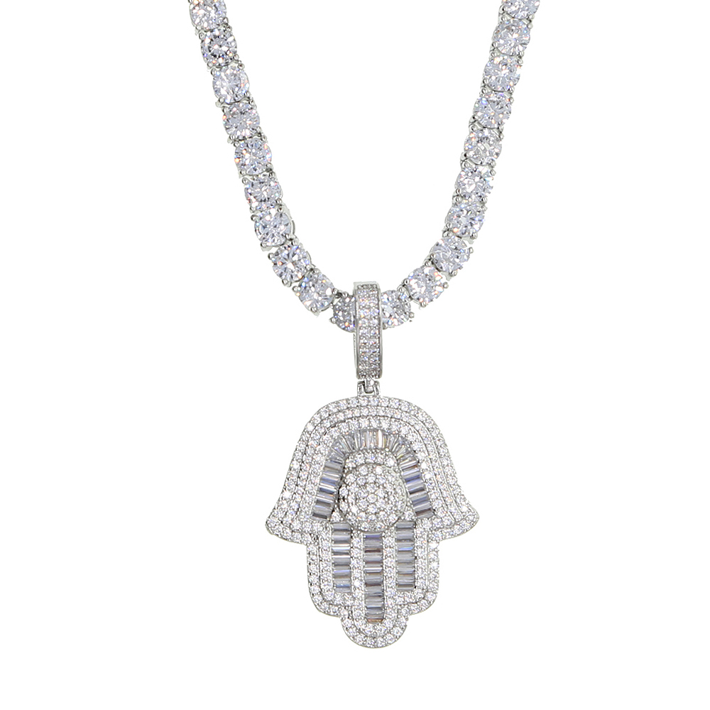 New Hamsa Hand Pendant Necklac - Tulsi Holy Basil のレビューと価格